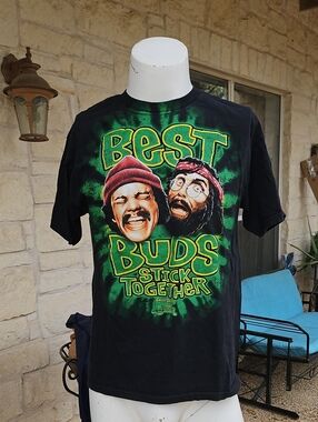 Cheech & Chong - “Up In Smoke” -100% Cotton  Black T Shirt - L
